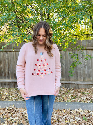 Sequin Christmas Tree Sweater