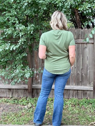 Steeped Sage Curve Pima Cotton Tee