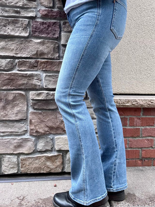 Judy Blue High Waisted Tummy Control Mid Wash Instant Classic Indigo Bootcut Jean Tall