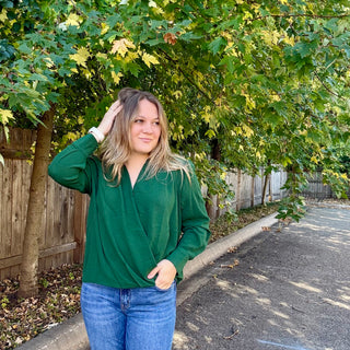 Forest Green Woven Top