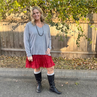 Red Dress Extender with Adjustable Straps