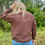 Double Front Seam Round Neck Sweater
