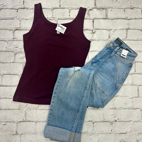 Burgundy Butter Soft Yoga Tank