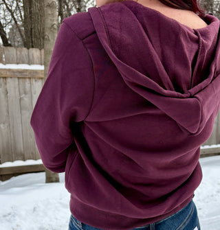 Deep Burgundy Zip Up Hoodie
