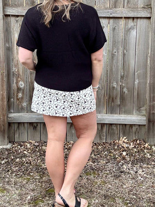 Neutral Floral Athletic Skort