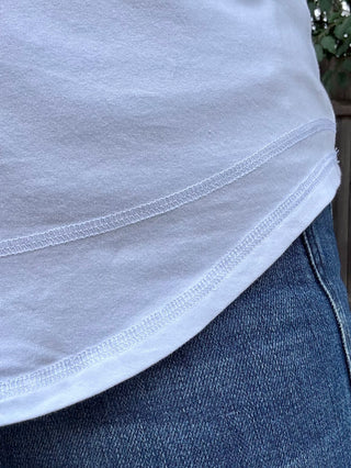 White Soft Curve Pima Cotton Tee