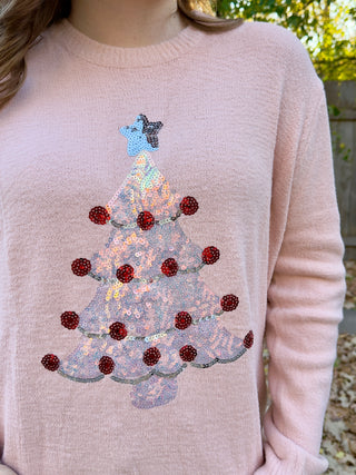 Sequin Christmas Tree Sweater