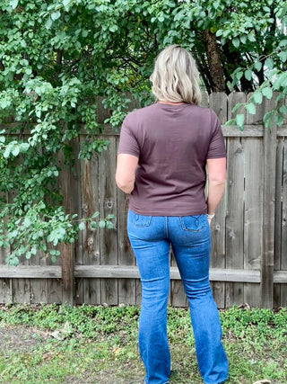 Dark Brown classic Boxy Fit Tee