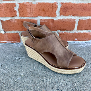 Corky's K Bye Tan Wedge Sandal