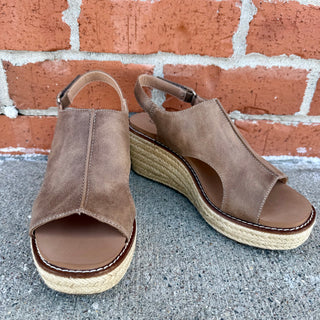 Corky's K Bye Tan Wedge Sandal