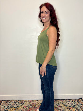 Olive Relaxed Fit Tank