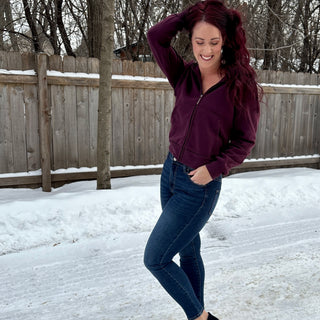 High Rise Dark Wash Skinny Jeans