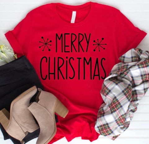 Red Merry Christmas Graphic Tee