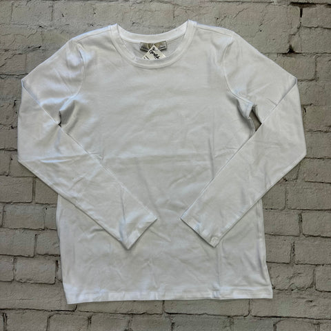 White Crew Neck Long Sleeve