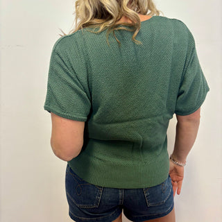 Ash Jade Short Sleeve V-Neck Dolman