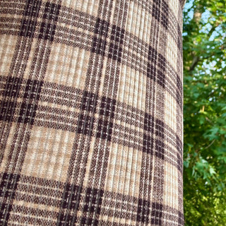 Brown Plaid Jogger Pants
