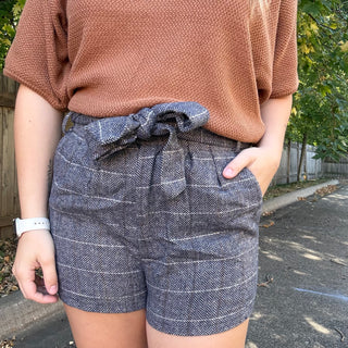 Woven Paper Bag Shorts