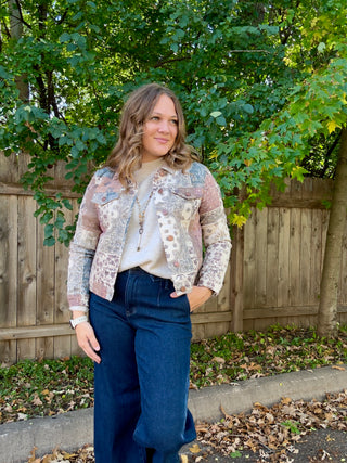 Paisley Print Denim Jacket