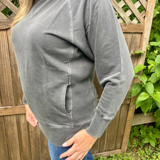 Black French Terry Pull Over