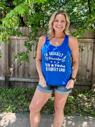 Royal Blue Firecracker Tank