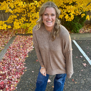 Mocha Hacci Oversized Sweater