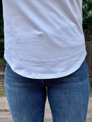 White Soft Curve Pima Cotton Tee