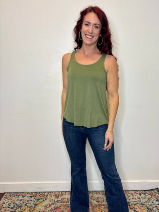 Olive Relaxed Fit Tank