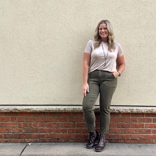 Judy Blue High Waisted Forest Green Boyfriend Jeans
