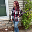 Black Oversized Plaid Shacket