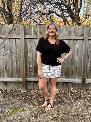 Neutral Floral Athletic Skort