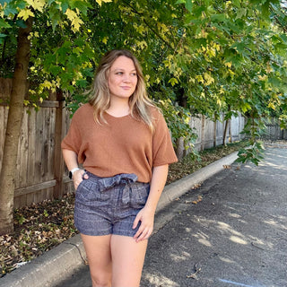 Woven Paper Bag Shorts