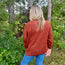 Rust Oversized Round Neck Dolman Sweater