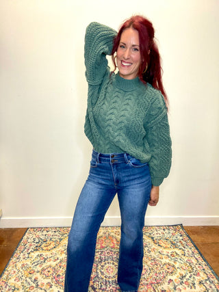 Ash Jade Cable Knit Sweater