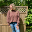 Brown Oversized Sweater with Side Slit