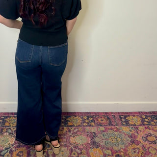 Judy Blue High Rise Ankle Wide Jeans