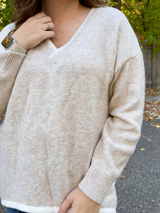 Drop Shoulder Hi-Low Sweater Top