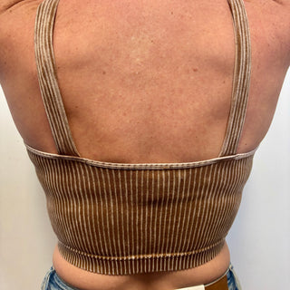 Washed Ribbed Crop Tank