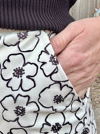 Neutral Floral Athletic Skort
