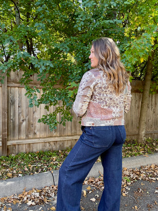 Paisley Print Denim Jacket