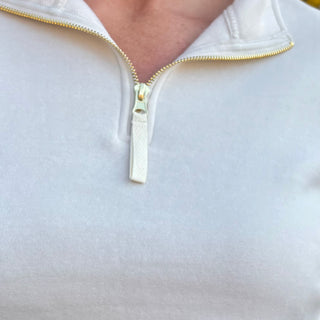 Cream Half Zip Sweatshirt