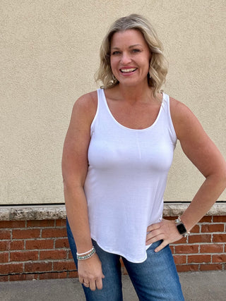 White Relaxed Fit Tank