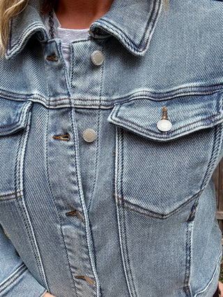 Judy Blue Light Denim Trucker Classic Jean Jacket
