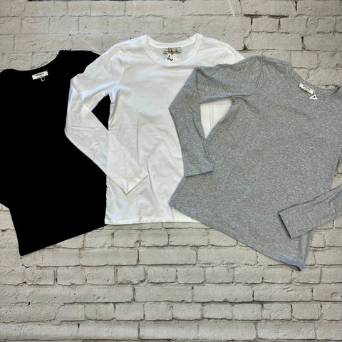 Grey Crew Neck Long Sleeve