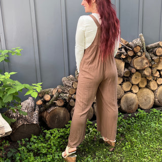 Woven Crepe Overalls
