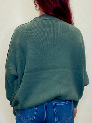 Ash Jade Side Slit Oversized Sweater