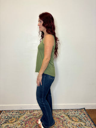 Olive Relaxed Fit Tank