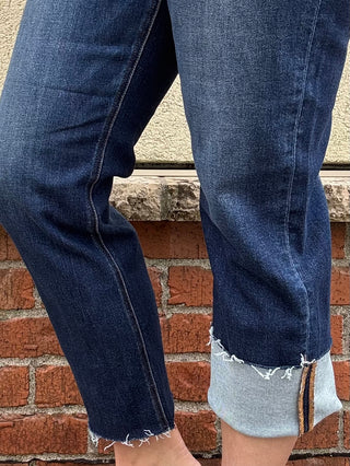 Risen High Rise Slim Barrel Jeans