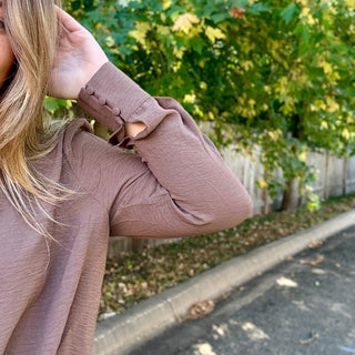 Mocha Woven Top