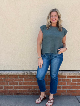 Ash Jade Oversized Sweater Vest