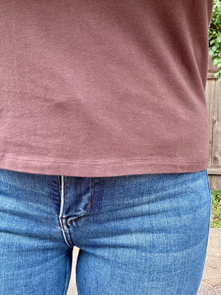 Dark Brown classic Boxy Fit Tee